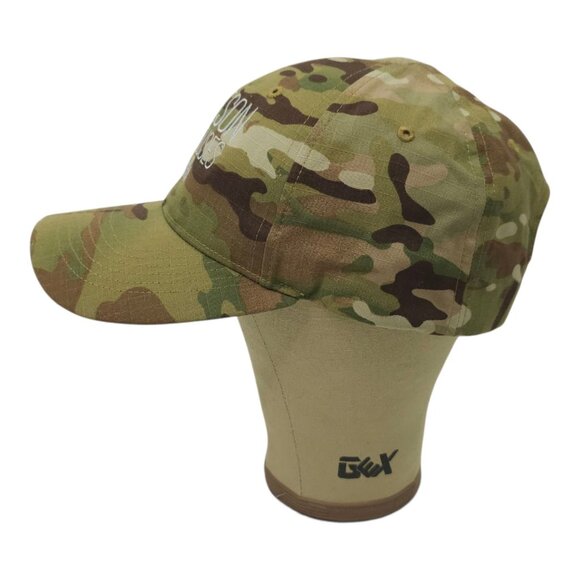 Burleson Greenhouses Camo Strapback Cap Hat Trucker Baseball Structured Style - Picture 9 of 14
